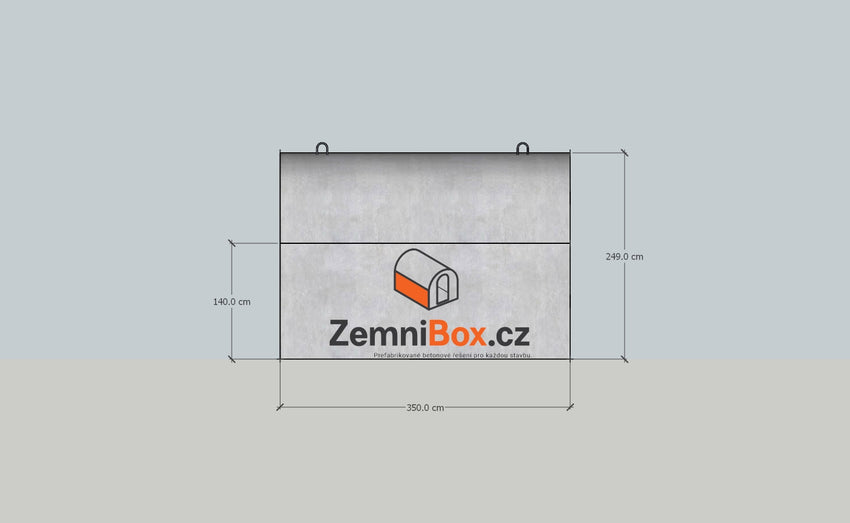 ZemniBox MIDI - Betonový sklep 350 × 240 × 250 cm