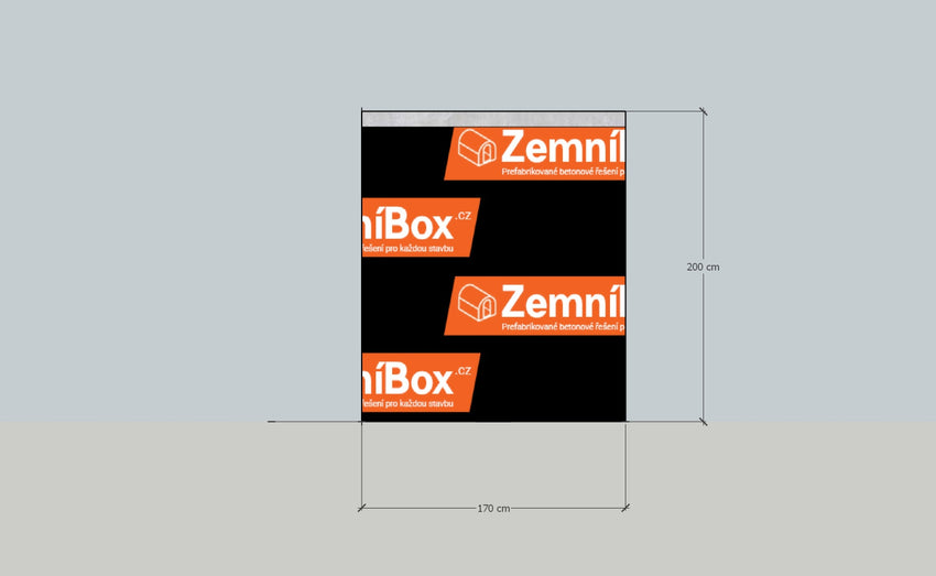 ZemniBox Ploché MINI – Betonový sklep 170 × 170 × 200 cm