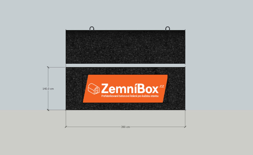 ZemniBox MAXI – Betonový sklep 400 × 255 × 250 cm